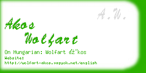 akos wolfart business card